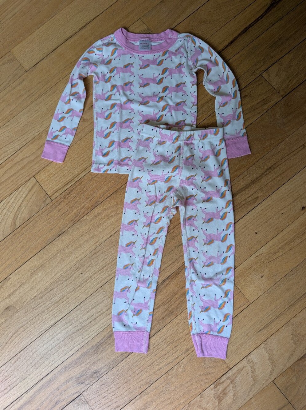 Hanna Andersson Unicorn Print Long Pajama Set, Size 4